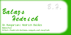 balazs hedrich business card